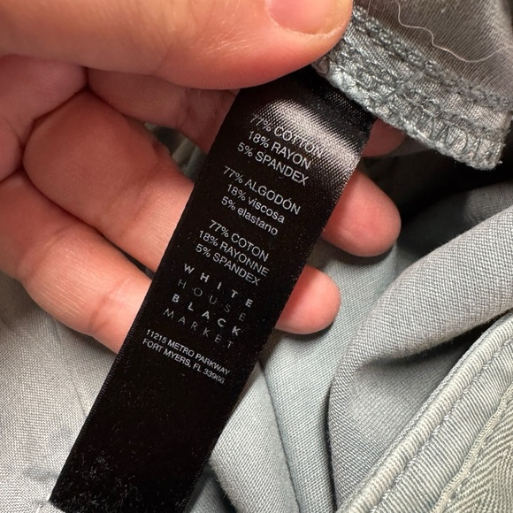 White House Black Market The Straight Crop green chino ankle pants women’s 12 - Picture 9 of 14